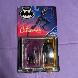 Vintage Batman Returns Catwoman Whipping Action Figure Michelle Pfieffer Kenner