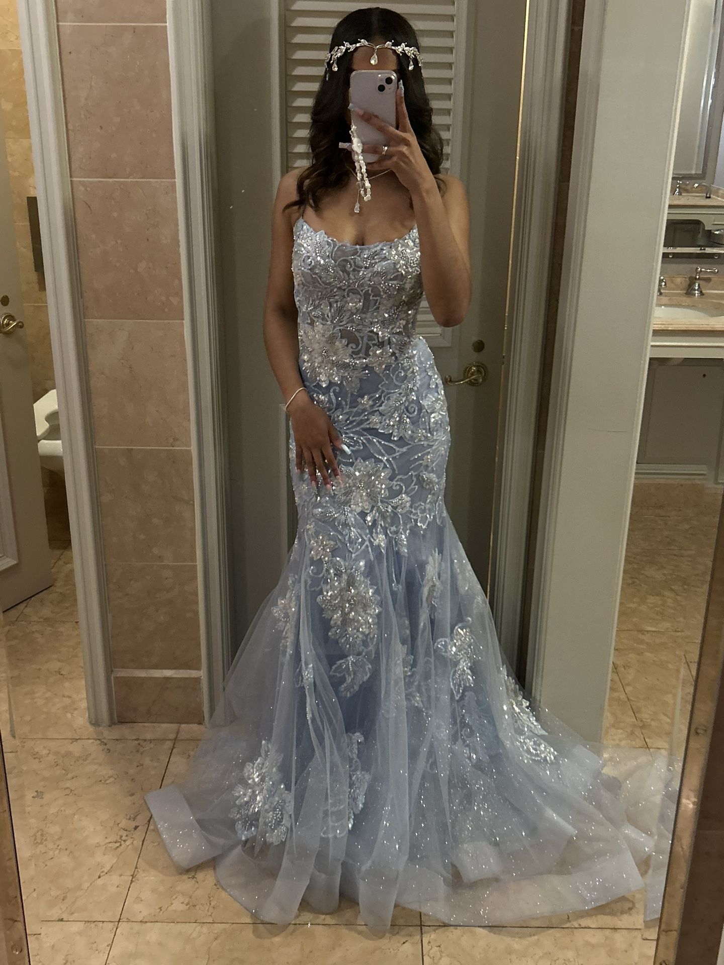 Blue Prom dress