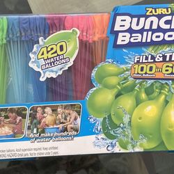 ZURU Bunch O Balloons, 420 Water Balloons, Fill & Tie 100 in 60 Seconds,
