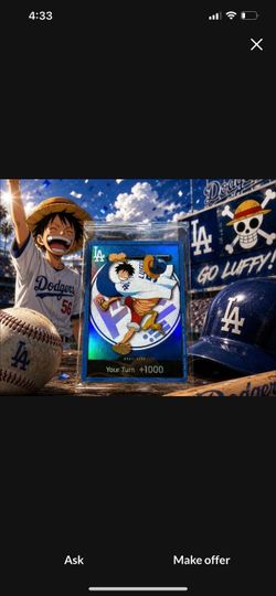 Dodgers ONE PIECE CARD
