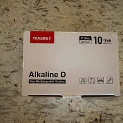 Tenergy Alkaline Non-rechargeable Size D Batteries- 24 Pack