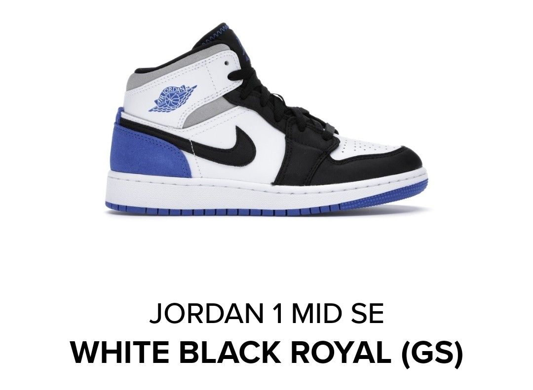 NIKE AIR JORDAN 1 MID SE (GS) BQ6931 102 MENS SIZE 7Y