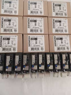 Siemens AFCI, ARC fault 15amp and 20amp, brand new, QA120AFC  & QA115AFC all with pigtail wire