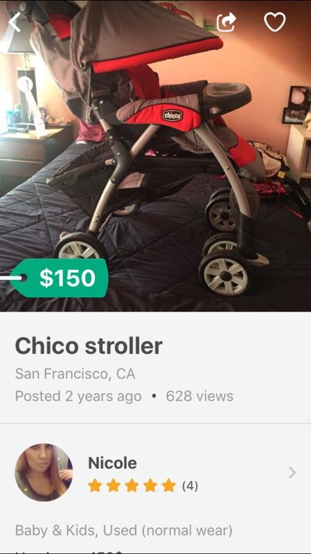 Chico stroller with car seat 150$