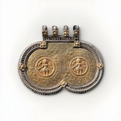 Antique “Ashtalakshmi” pendant./ Beautifully Hand Carved With Silver & Bronze 🌞