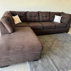 Brown Sectional Sofa Couch Sala 