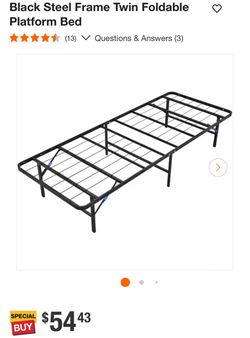Brand new Black Steel Twin Foldable Platform Bed Frame