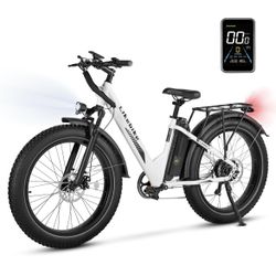 Electric Bike for Adults Peak 720W Electric Bicycle 48V 13AH (624WH) Battery Electric Bike 26" Fat Tire Mountain, E Bike 25MPH, UL 2849 Certified, 7 S