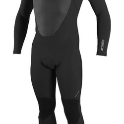 NEW O'neill Men's 3/2mm Epic Back Zip Full Wetsuit - Black/Black/Black, XXL
