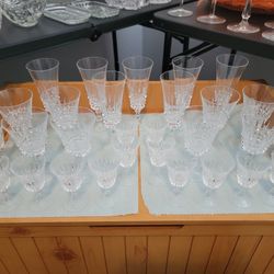 Vintage French lead crystal stemware set
