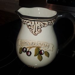 Ceramic pitcher made in Italy 