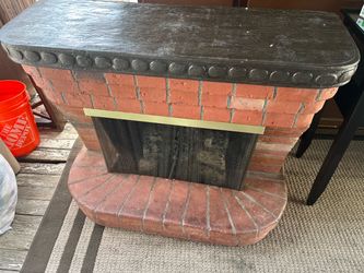 Freestanding Electric Fireplace Brick Look