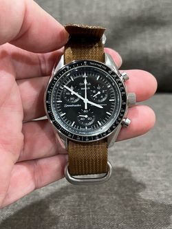 Moonswatch Mod Modified watch  PE50 Quartz movement Stainless Steel Case Gold Dial