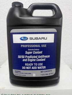Genuine Subaru Super Coolant 50/50 Prediluted Antifreeze – 1 Gallon