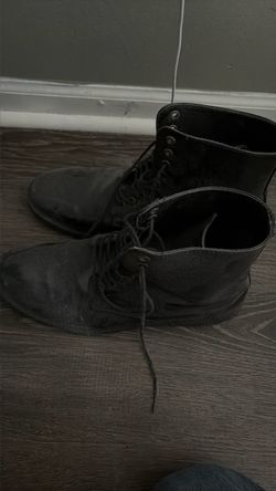 Black Lace-Up Combat Boots