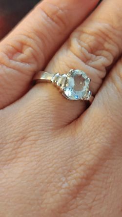 Flashy Cocktail Aquamarine Ring