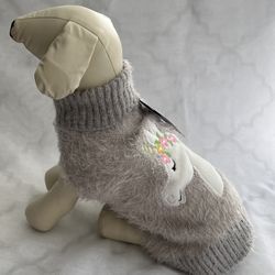  Gray cashmere dog shirt