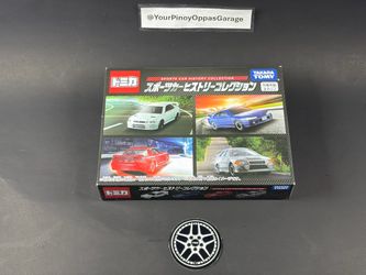 Takara Tomy Tomica - Sports Car History Collection (S15 Spec R, RX-7 FD3S, Lancer Evo IV, WRX Sti)