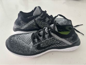 NEW Nike Free RN Flyknit 2018 Women Size 7 /Men 5.5/ White/Black 942838-101