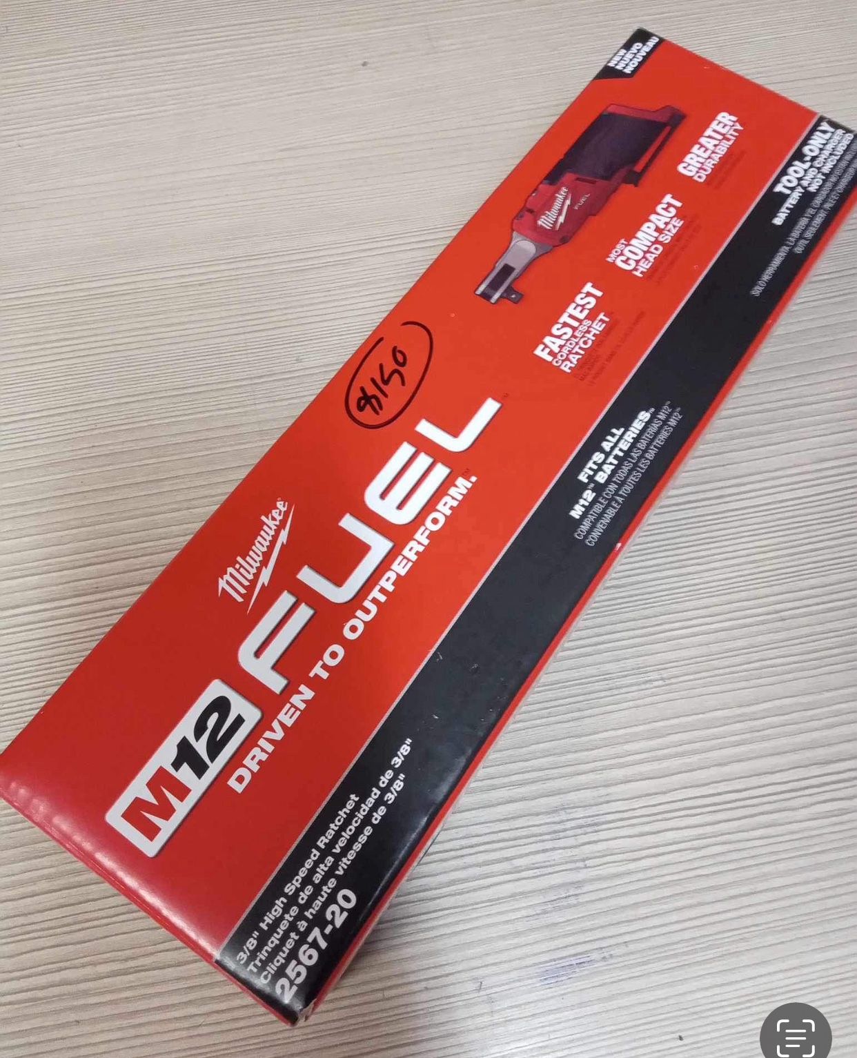 Milwaukee New 3/8” Ratchet M12 Fuel