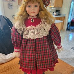 Christmas Porcelain DOLL 