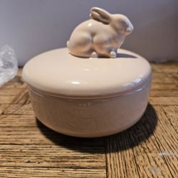 Bordallo of Portugal Pink Rabbit Trinket Box