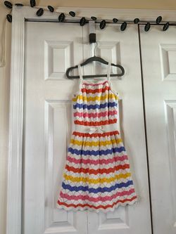 Janie and Jack Girls Rainbow Stripe Knit Sundress