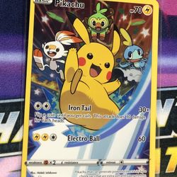 Pikachu SWDH020 Black Star Promo Mint SHIPPED IN CARDSAVER
