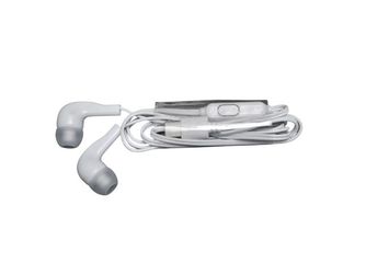 Headphones 3.5mm Stereo Earphones with Remote and Mic - Non-Retail Packaging with Pouch - White