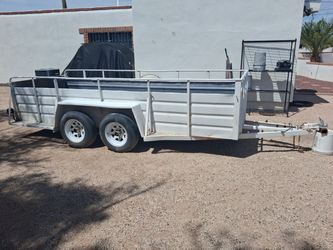 Dual Axle Utility Trailer White Steel