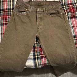 Levi’s 501 Olive Green.