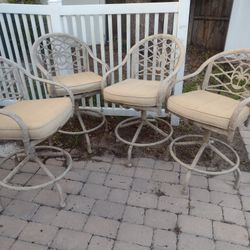 Bahama Aluminum Chairs 4 Outdoor Set