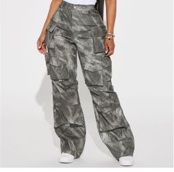 LEATHER CARGO PANTS
