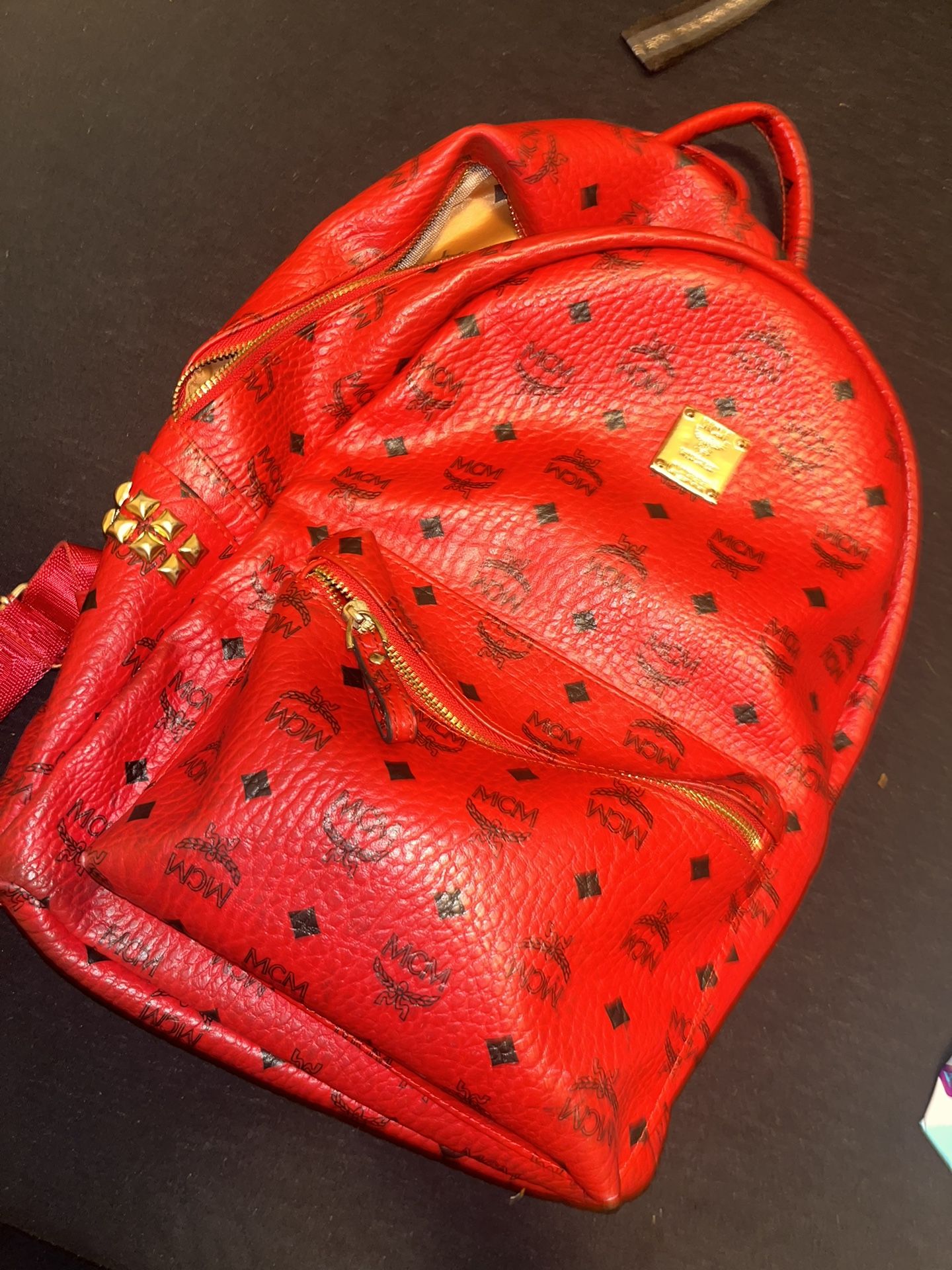 Men’s Red MCM Backpack 