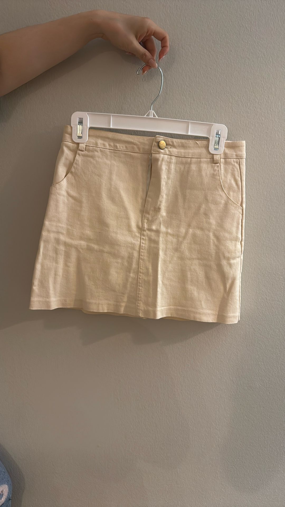 Ivory Denim Jean Skirt (from Korea)