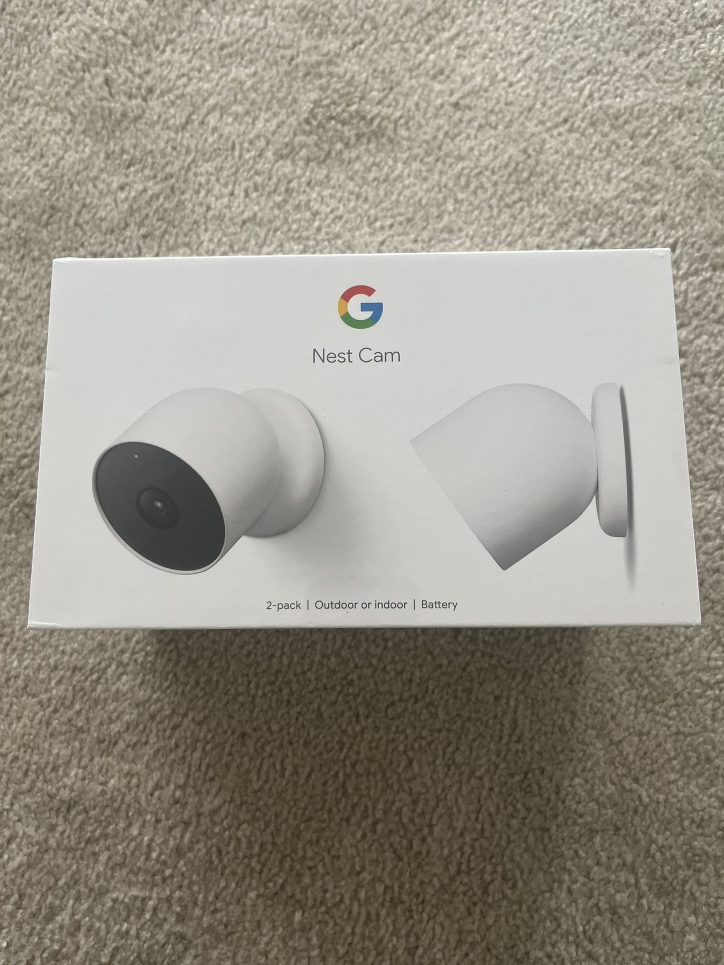 Nest Google Outdoor/Indoor Wireless Cameras - 2 Pack