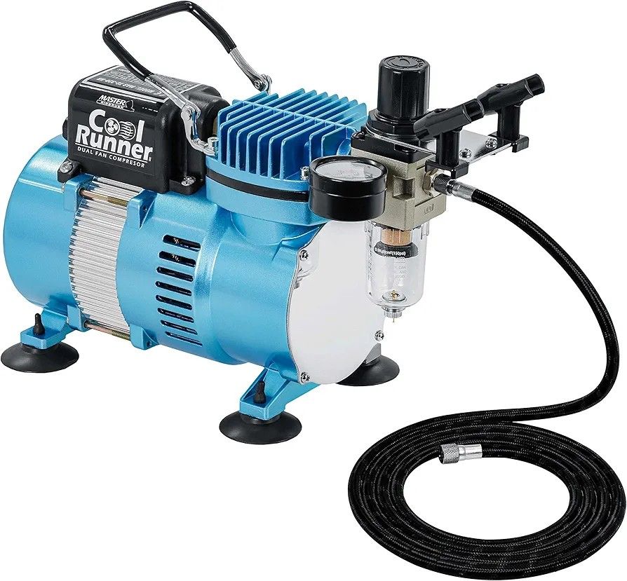 Master Airbrush Air Brush Kit with Air Compressor TC-320, 1/5 HP Cool Runner II Dual Fan with Regulator, Water Trap & Holder
Amazon's Choice
