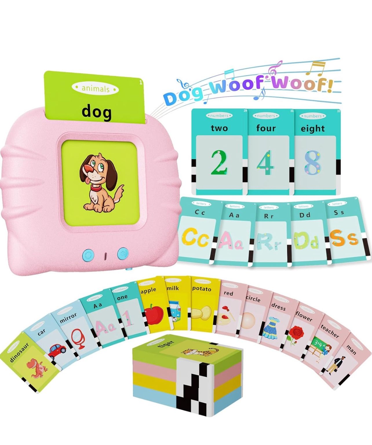 Brandnew Toddler Toys Talking Flash Cards for 1 2 3 4 5 6 Year Old Boys and Girls, Autism Sensory Toys for Autistic Children, Learning Educational Mon