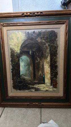 $395 – Vintage Signed Original Oil Painting by D’MUDE (Possible Eugene Daymude) – Framed