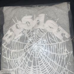 sp5der grey hoodie size M