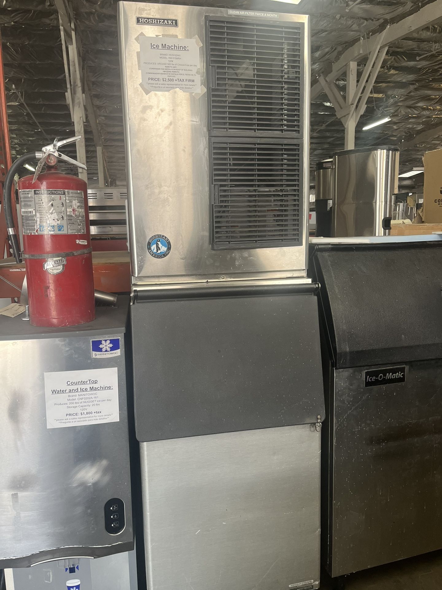 500Ibs Crescent ice Machine hoshizaki