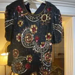 Black Sequence top