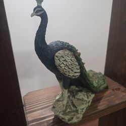 Vintage Peacock Statue Figure