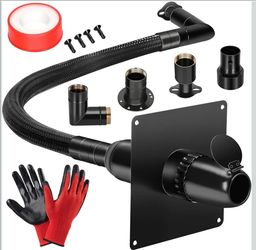 2025 Upgrade Generator Exhaust Extension Silencer Kit with Three Universal Adapters,Threaded Connector,Rain Cap and 90° Elbow–Leakproof, Weatherproof 