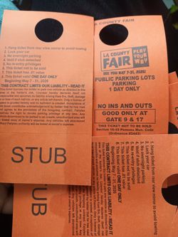 La county fair parking pass