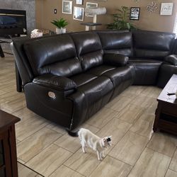 Recliner Brown Couch Set 3