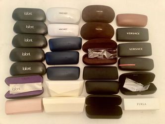 NEW Designer Hard Clamshell Eyeglasses Cases Tom Ford, Dolce, Chloe, Versace, Prada SOLD INDIVIDUALLY