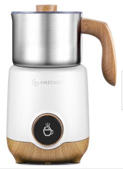 AMZCHEF 8-IN-1 Milk Frother and Steamer 550 Watts
21 oz Split Stainless Steel Automatic Steamer Milk's Warmer for Latte, Cappuccino, Hot and Cold Frot