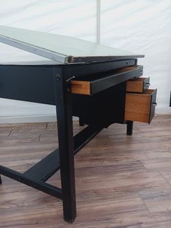 Vintage Wood Mainline Drafting Desk/ Table,  Delivery 