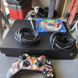 XBOX ONE X WITH 2 GAMES(GTA V & FIFA 20) 